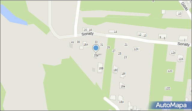 Józefów, Sonaty, 33a, mapa Józefów