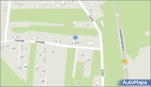 Józefów, Sonaty, 6, mapa Józefów