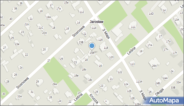 Józefów, Sosnowa, 23A, mapa Józefów