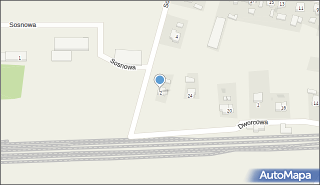 Kąkolewo, Sosnowa, 2, mapa Kąkolewo