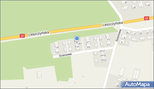 Kąkolewo, Sosnowa, 5/11, mapa Kąkolewo