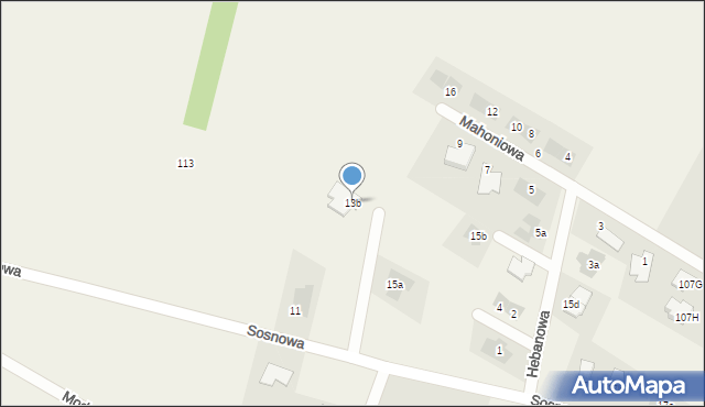 Kalinówka, Sosnowa, 13b, mapa Kalinówka