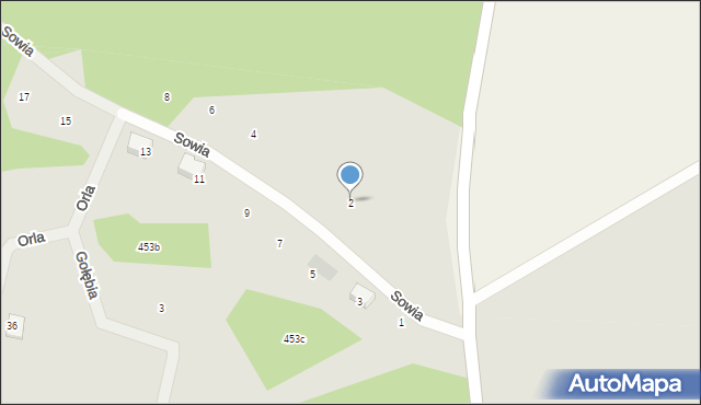 Kalisz Pomorski, Sowia, 2, mapa Kalisz Pomorski