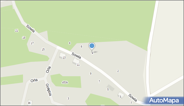 Kalisz Pomorski, Sowia, 4, mapa Kalisz Pomorski