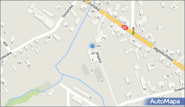 Kalwaria Zebrzydowska, Sowińskiego Józefa, gen., 14a, mapa Kalwaria Zebrzydowska