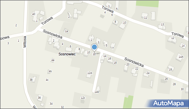 Kaniów, Sosnowicka, 12, mapa Kaniów