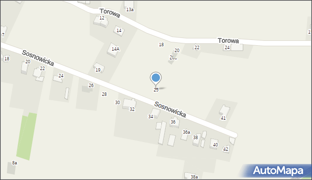 Kaniów, Sosnowicka, 25, mapa Kaniów