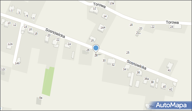 Kaniów, Sosnowicka, 28, mapa Kaniów