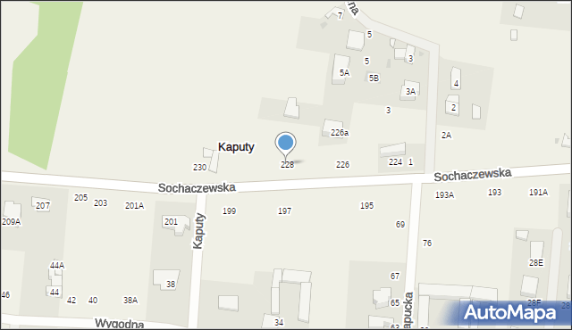 Kaputy, Sochaczewska, 228, mapa Kaputy
