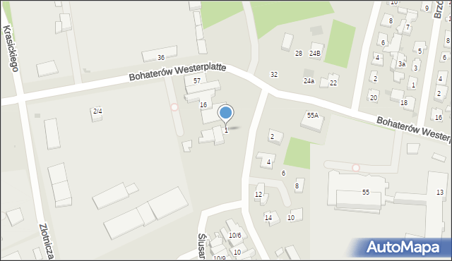 Karczew, Sosnowa, 1, mapa Karczew