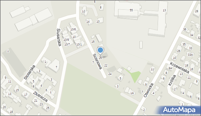 Karczew, Sosnowa, 20, mapa Karczew