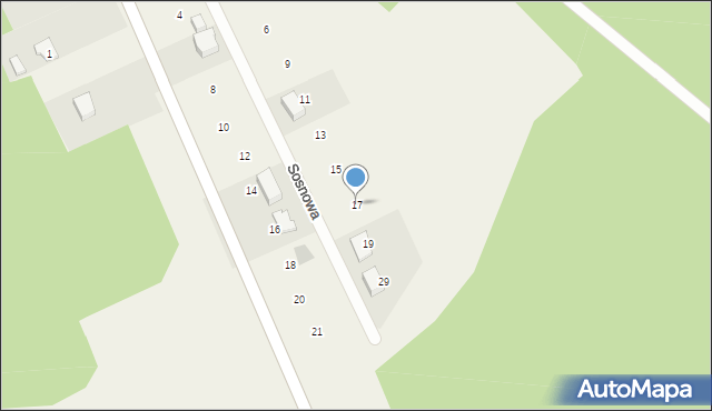 Karsin, Sosnowa, 17, mapa Karsin