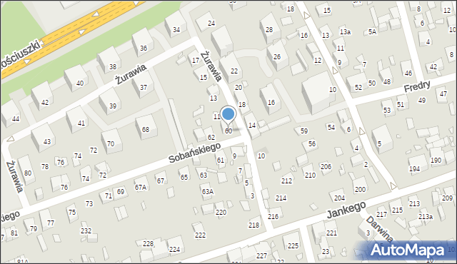 Katowice, Sobańskiego Mariana, 60, mapa Katowic