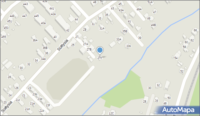 Katowice, Sołtysia, 27c, mapa Katowic