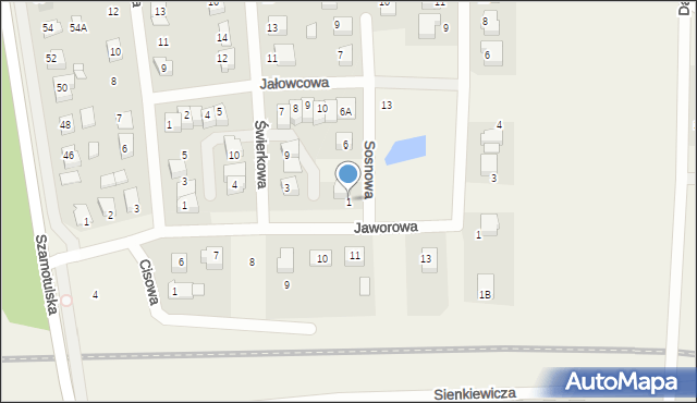 Kaźmierz, Sosnowa, 1, mapa Kaźmierz