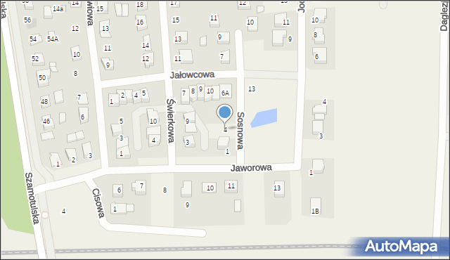 Kaźmierz, Sosnowa, 4, mapa Kaźmierz