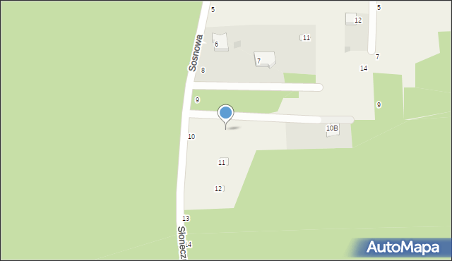 Kazuń-Bielany, Sosnowa, 10a, mapa Kazuń-Bielany