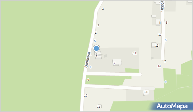 Kazuń-Bielany, Sosnowa, 6, mapa Kazuń-Bielany