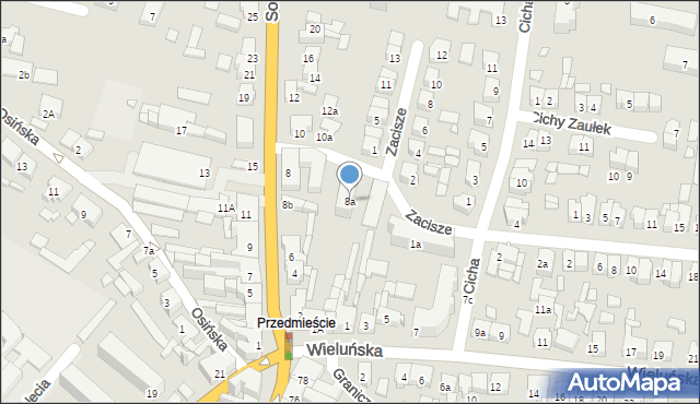 Kępno, Solidarności, 8a, mapa Kępno