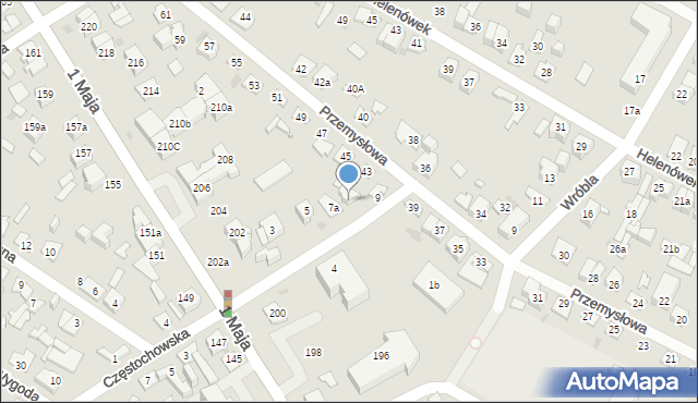 Kielce, Sowia, 7b, mapa Kielc