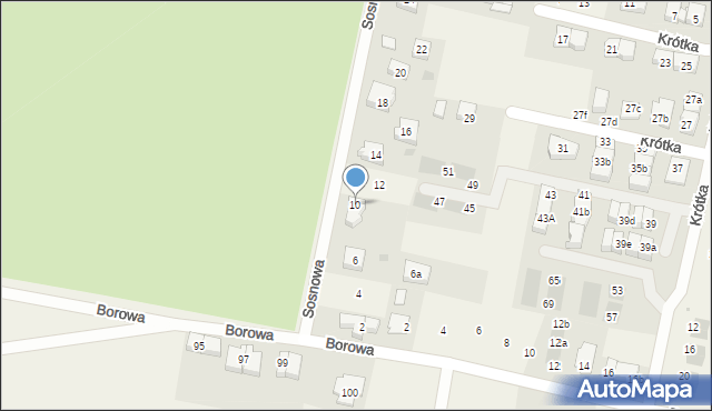 Kiełczów, Sosnowa, 10, mapa Kiełczów