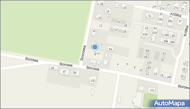 Kiełczów, Sosnowa, 4, mapa Kiełczów