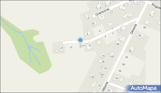 Kisielów, Sosnowa, 11, mapa Kisielów