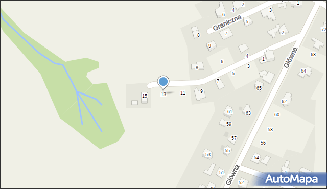 Kisielów, Sosnowa, 13, mapa Kisielów