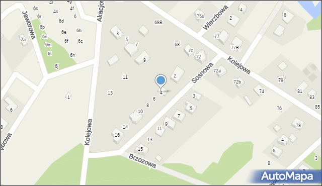Klepacze, Sosnowa, 4, mapa Klepacze
