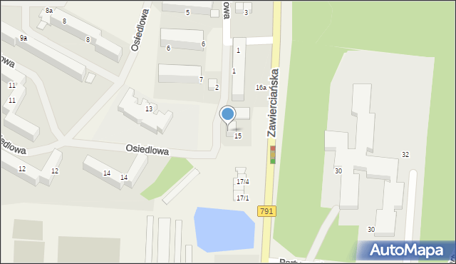 Klucze, Sosnowa, 15, mapa Klucze