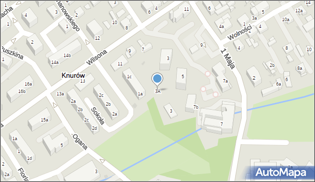 Knurów, Sokoła, 3A, mapa Knurów