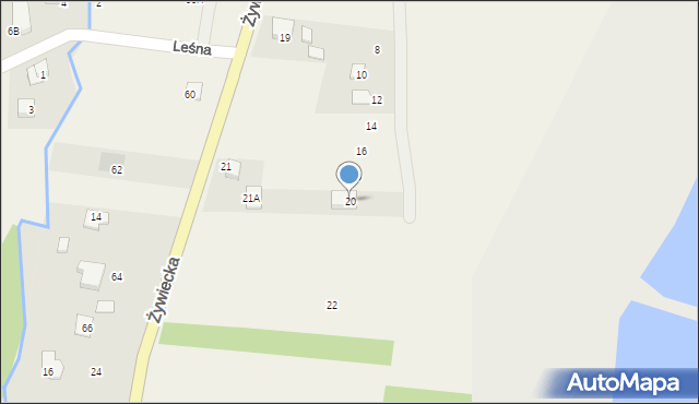 Kobiernice, Sosnowa, 20, mapa Kobiernice