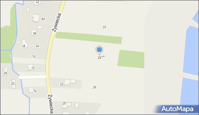 Kobiernice, Sosnowa, 24, mapa Kobiernice