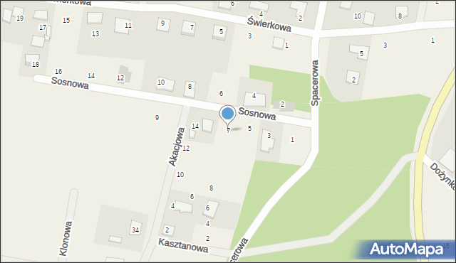 Kobylarnia, Sosnowa, 7, mapa Kobylarnia