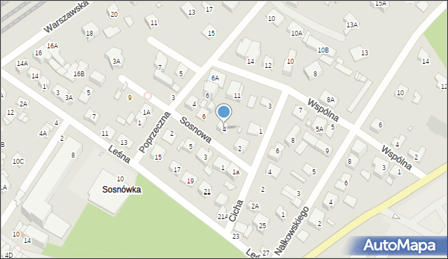 Kobyłka, Sosnowa, 4, mapa Kobyłka