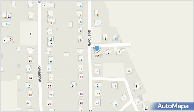 Kokoszkowy, Sosnowa, 10a, mapa Kokoszkowy