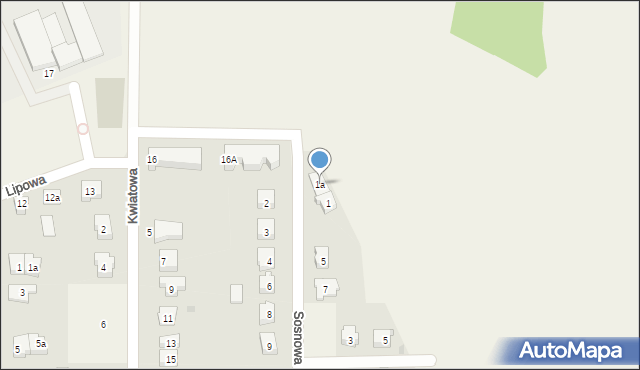 Kokoszkowy, Sosnowa, 1a, mapa Kokoszkowy