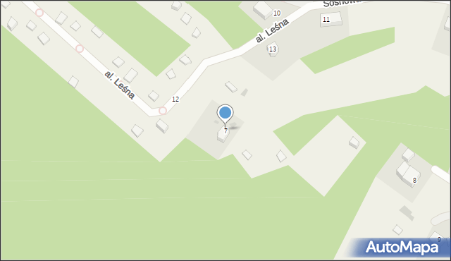 Koleczkowo, Sosnowa, 7, mapa Koleczkowo