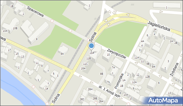 Kołobrzeg, Solna, 11A, mapa Kołobrzegu