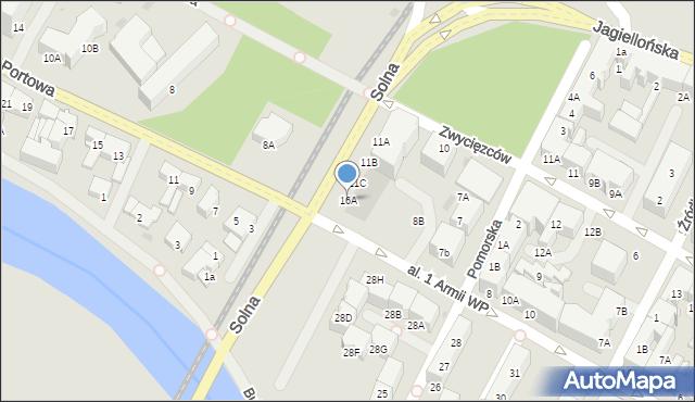 Kołobrzeg, Solna, 16A, mapa Kołobrzegu