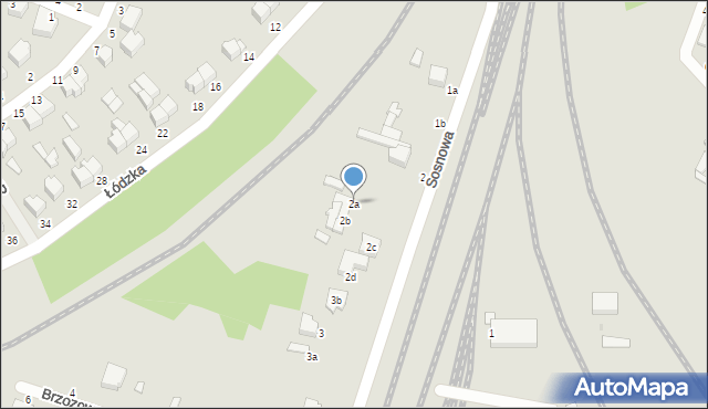 Koluszki, Sosnowa, 2a, mapa Koluszki