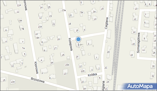 Komorów, Sosnowa, 5, mapa Komorów