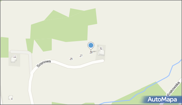 Konary, Sosnowa, 29, mapa Konary