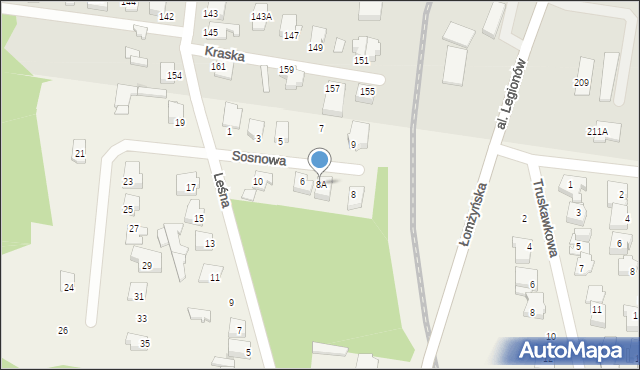 Konarzyce, Sosnowa, 8A, mapa Konarzyce