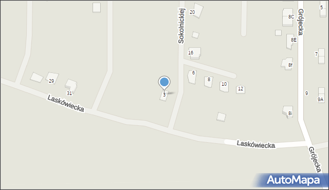 Konin, Sokolnickiej Zofii, 3, mapa Konina