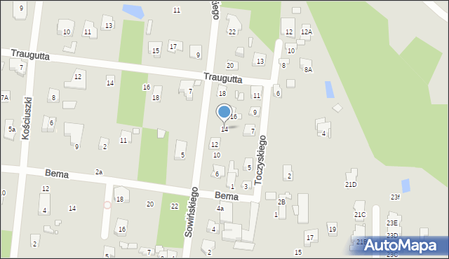 Konstancin-Jeziorna, Sowińskiego Józefa, gen., 14, mapa Konstancin-Jeziorna