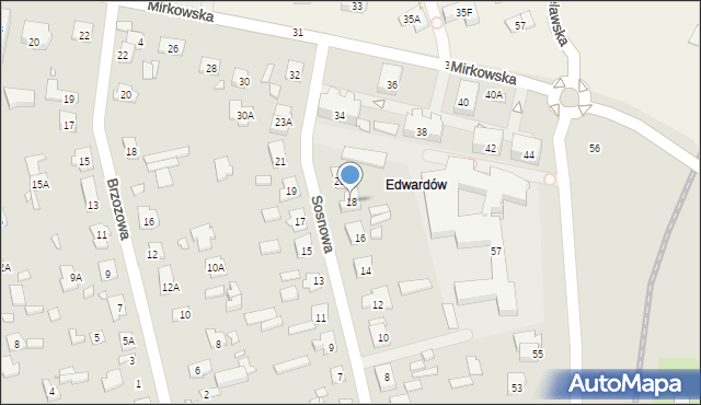 Konstancin-Jeziorna, Sosnowa, 18, mapa Konstancin-Jeziorna