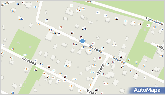 Konstantynów Łódzki, Sosnowa, 18, mapa Konstantynów Łódzki