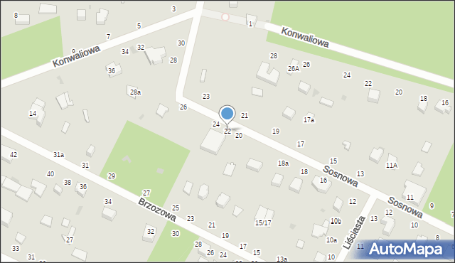 Konstantynów Łódzki, Sosnowa, 22, mapa Konstantynów Łódzki