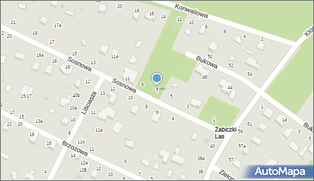 Konstantynów Łódzki, Sosnowa, 7, mapa Konstantynów Łódzki